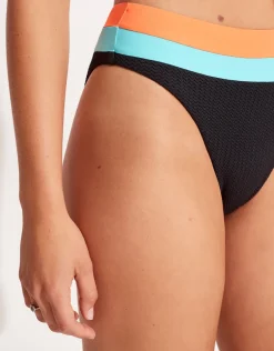 Slice of Splice High Rise Bikini Pant - Black