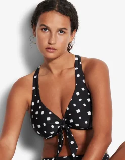 Soft Spot F Cup Bikini Top - Black