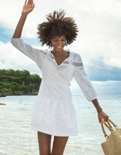 Solta Broderie Anglaise Dress - White