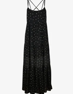Soul Spots Strappy Maxi Dress - Black