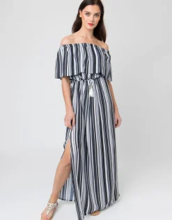 Sovana Maxi Dress - Black/White