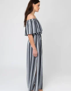 Sovana Maxi Dress - Black/White