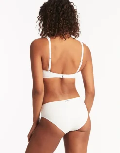 Spinnaker Cross Front Multi-Fit Bikini Top - White