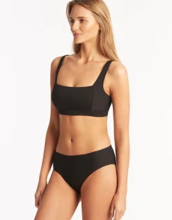 Spinnaker Mid Bikini Pant - Black