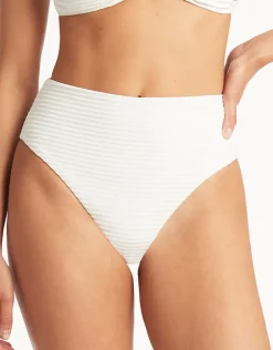 Spinnaker Retro High Waist Bikini Pant - White