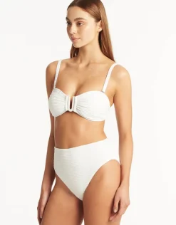 Spinnaker Retro High Waist Bikini Pant - White