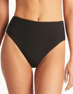 Spinnaker Retro High Waist Bikini Pant - Black