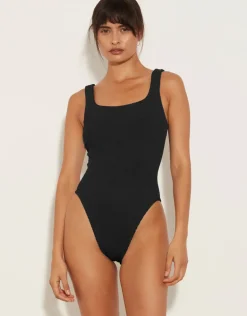 Square Neck Swimsuit - Black