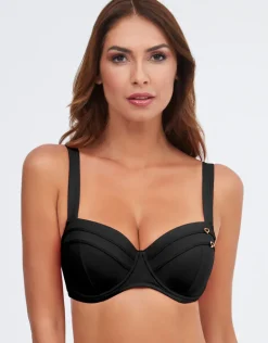 Stella Balcony Bikini Top - Black