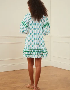 Stella Dress - Aqua Marigold