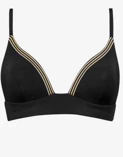 Stratum Bralette Bikini Top - Black Sand