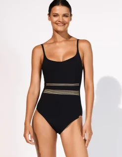 Stratum Underwired Swimsuit - Black Sand