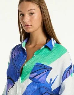 Sublime Aloha Beach Shirt - Cobalt