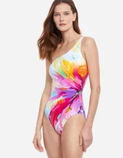 Summer in Capri One Shoulder Swimsuit