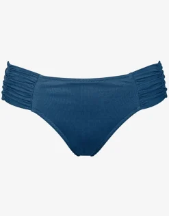 Summer Solids Ruched Side Bikini Bottom - Indian Ink