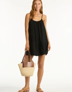Sunset Short Sundress - Black