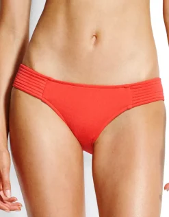 Swim Quilted Hipster Bikini Bottom - Chilli Red
