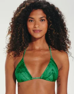 Tamale Jaque T-Back Tri Bikini Top - Green