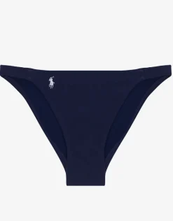 Terry Side Tab Devin Hipster Bikini Pant - Navy Blue