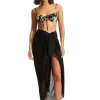 Textured Cotton Beach Wrap - Black