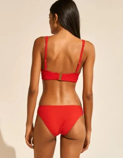 The Bloom Bralette Bikini Top - Radiant Red