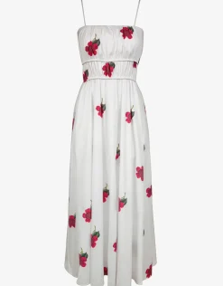 The Bloom Dress - White Red