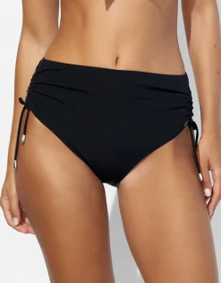 The Core High Waist Adjustable Bikini Pant - Black
