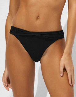 The Essentials Twist Front Bikini Pant - Black