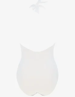 The White Collection Halter Swimsuit - Natural White