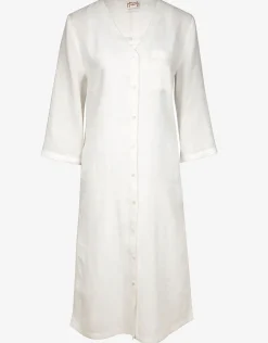 The White Collection Midi Beach Shirt - Natural White