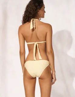 Tidal Radiance Halter Bikini Top - Celestial Yellow