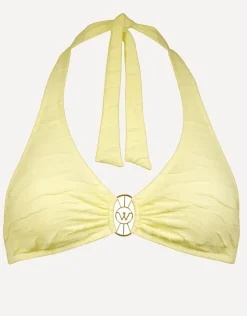Tidal Radiance Halter Bikini Top - Celestial Yellow