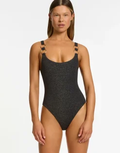 Tirari Nights Scoop Neck Swimsuit - Black