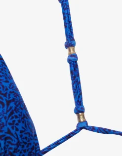 Tita Blue Shaye T-Back Bikini Top - Blue