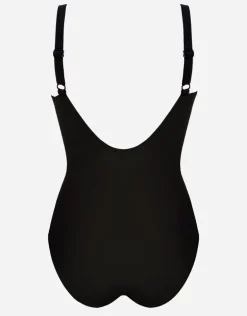 Tobacco Fields V Neck Swimsuit - Tabac Black