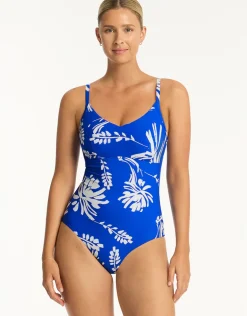 Tradewind DD/E Bralette Swimsuit - Cobalt