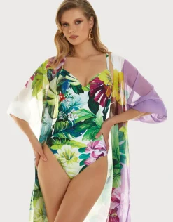 Tropic Midi Beach Shirt - Tropical