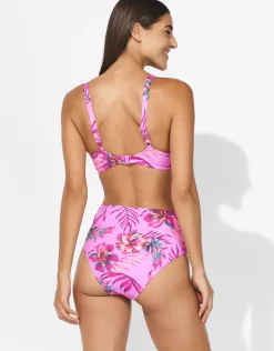 Tropic Radiance Underwired Bikini Top - Electric Pink