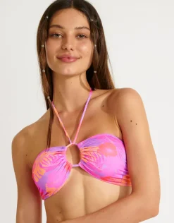 Tropicalia Coolio Bandeau Bikini Top - Lilac