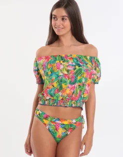 Tropivoil Binky Off The Shoulder Top - Blue