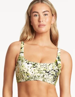 Troppica Low Square Neck Bikini Top - White