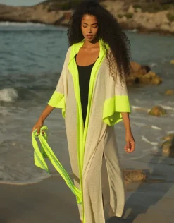 Two Tone Kimono - Ecru