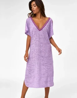 V Back Dress - Lavender