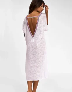 V Back Dress - White