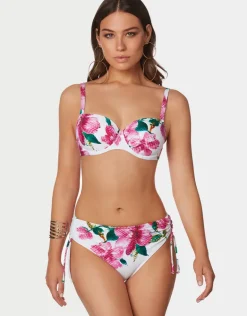 Valeria Moulded Underwired Bikini Set - White and Floral