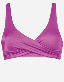 Viva Energy Twist Front Bikini Top - Pink Flash