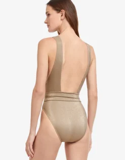 White Sands Plunge Swimsuit - Gold