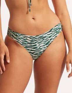Wild at Heart High Cut Rio Bikini Pant - Evergreen