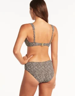 Wild Cat Underwired C/D Cup Bikini Top - Animal