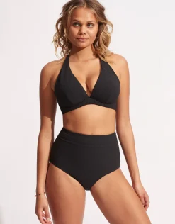 Willow DD Fixed Tri Bikini Top - Black